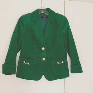 Talbots green corduroy blazer size 6P
